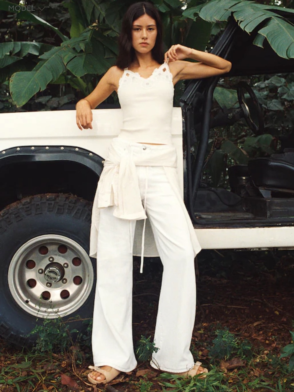 Madewell The Ultimate Wide-Leg Jean in Tile White - White Tile WhiteRigid